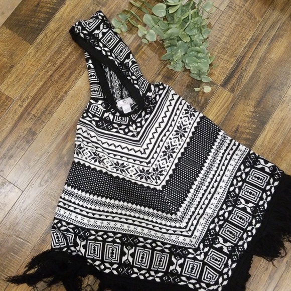 Big Buddha Sweaters - Big Buddha Hooded Poncho Sweater